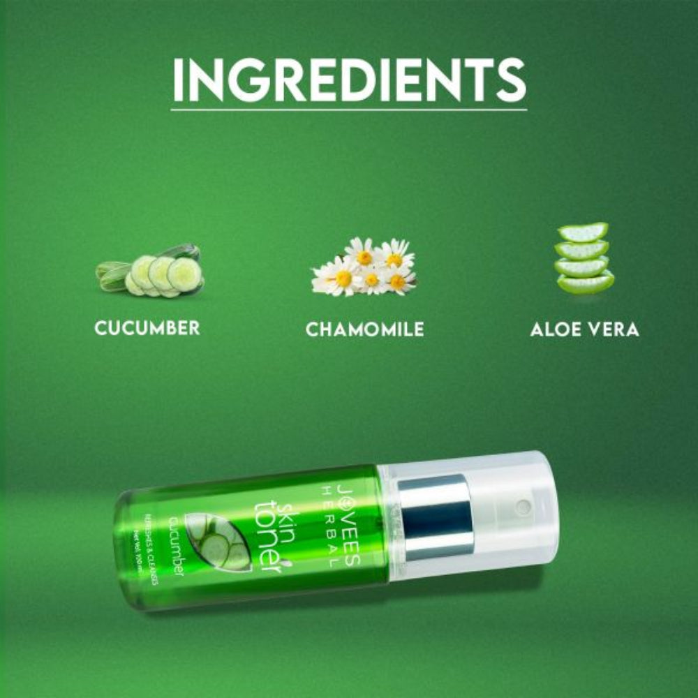 Jovees Cucumber Skin Toner For Glowing And Hydrating Skin | Face Mist & Toner For Oily & Acne Prone Skin