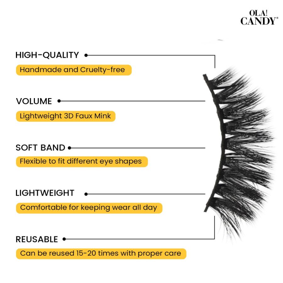 Ola Candy 3D Faux Mink 404 False Eye Lashes (1 Pair)