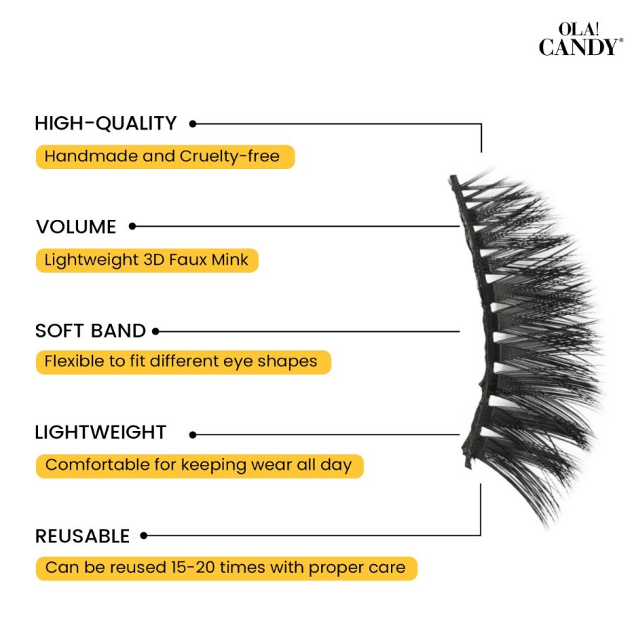 Ola Candy 3D Faux Mink 465 Eye Lashes (1 Pair)
