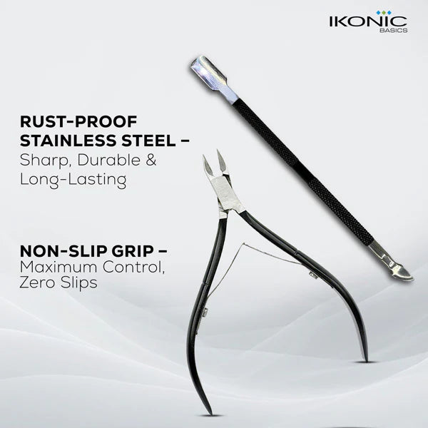 Ikonic Basics 2 in 1  Cuticle Pusher & Cutter  IKB-644-1C