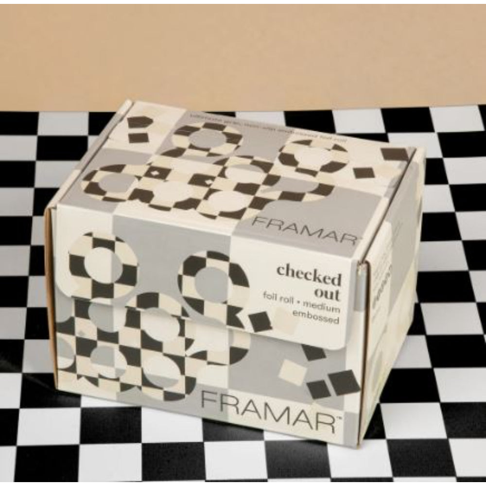 Framar - Checked Out - Embossed Roll 320 ft - choose your own length