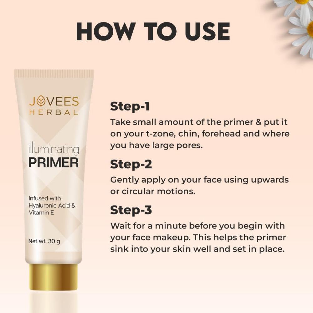 Jovees Illuminating Primer Infused With Hyaluronic Acid & Vitamin E - 30g