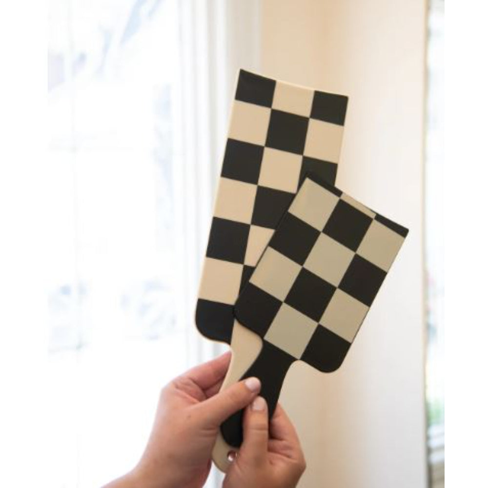 Framar - Black and Cream Checked Out - Paddle Pack of 2