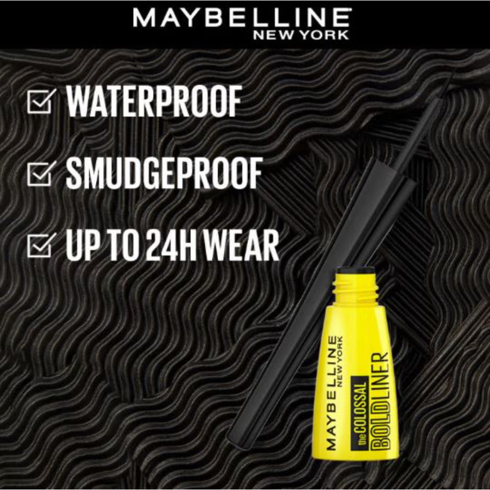 Maybelline New York The Colossal Bold Liner, Smudgeproof & Waterproof Eyeliner (3ml)