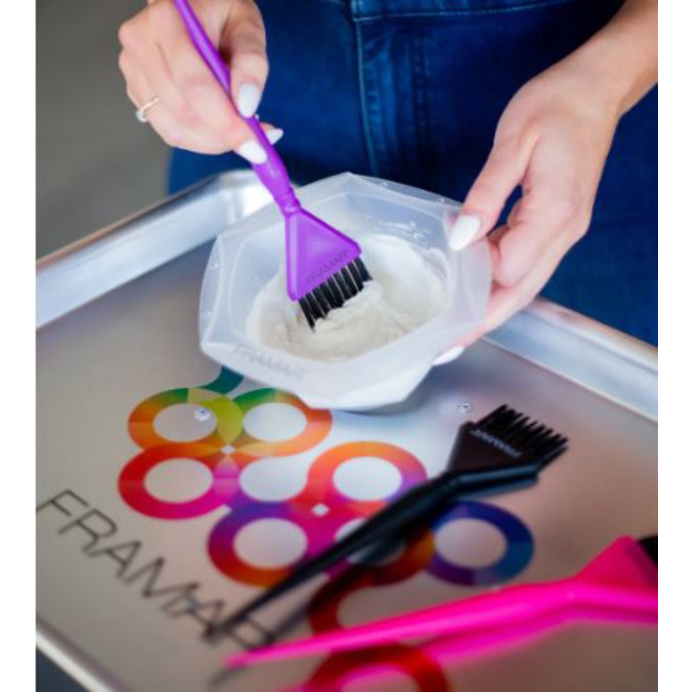 Framar - Triple Threat Set of 3 color brushes - black, pink, and purple