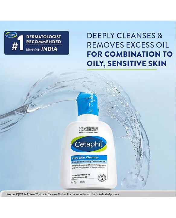 Cetaphil Oily Skin Cleanser – Deep Pore Cleansing for Oily & Acne-Prone Skin