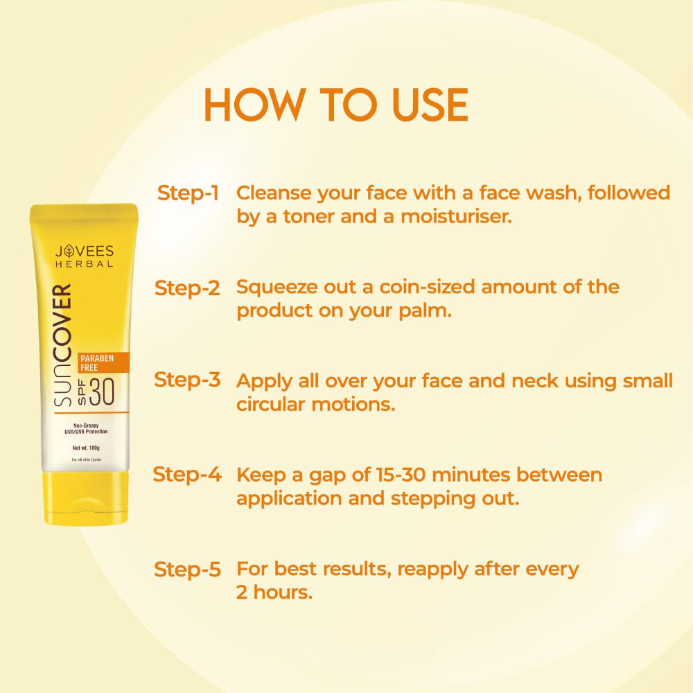 Jovees Sandalwood Natural Sun Cover SPF 30 | UVA/UVB Protection