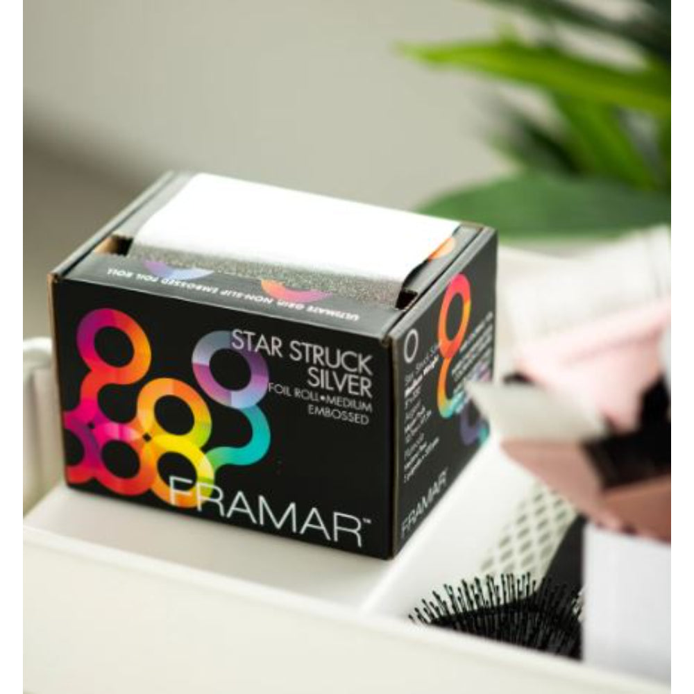 Framar - Star Struck Silver - Embossed Roll Medium 320 ft - choose your own length