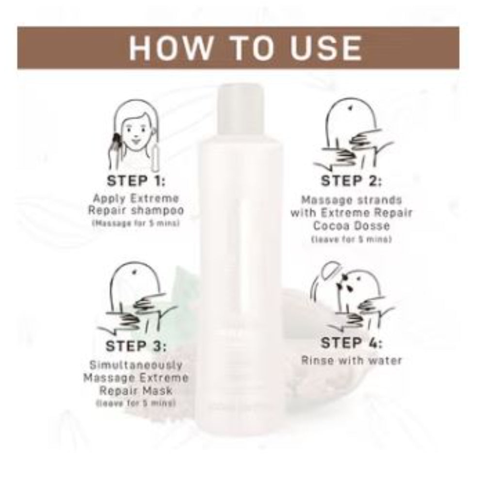 Cadiveu - Brasil Cacau Professional Extreme Repair Shampoo Sulfate Free For Damaged Hair (300ml)