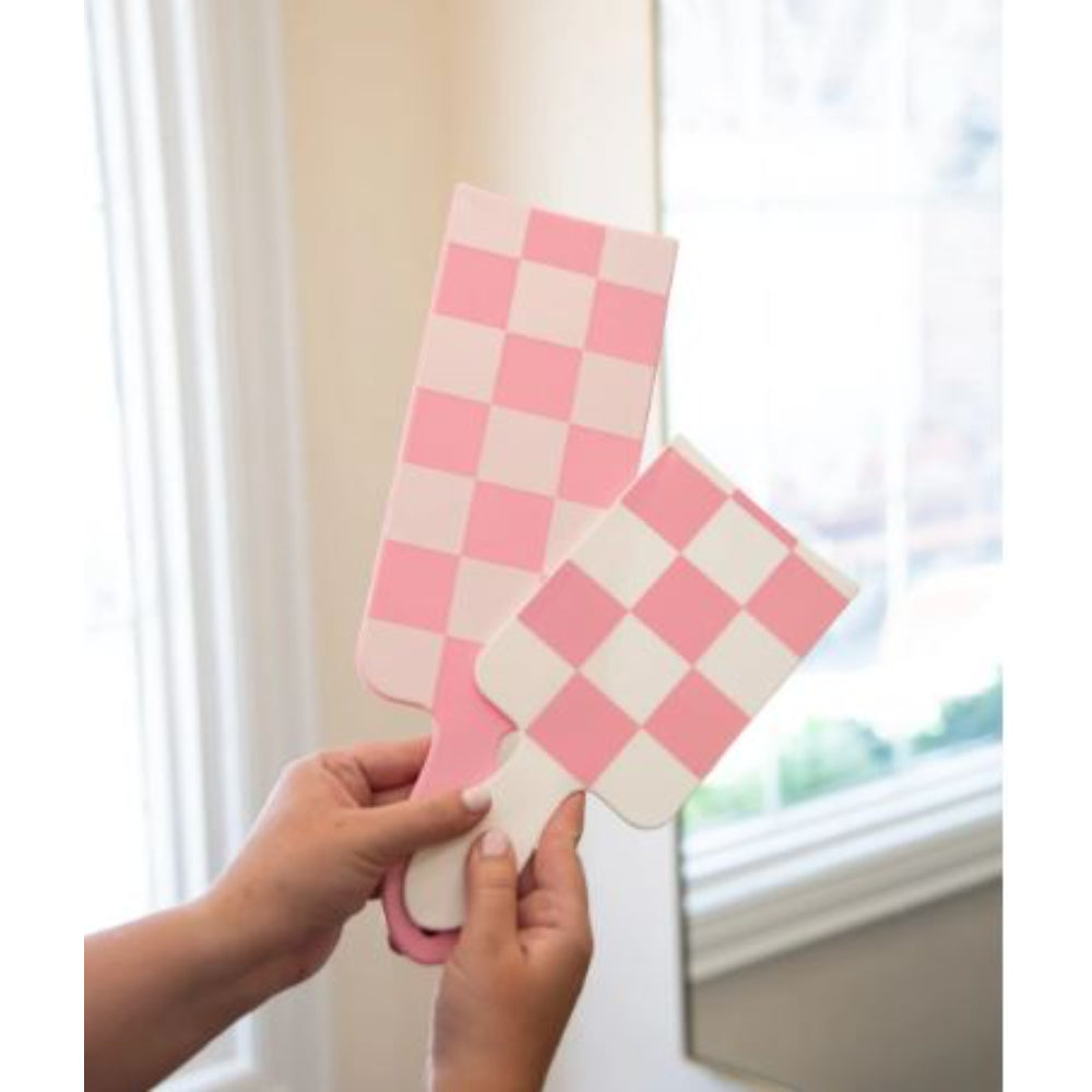 Framar - Pink and White Checked Out - Paddle Pack of 2