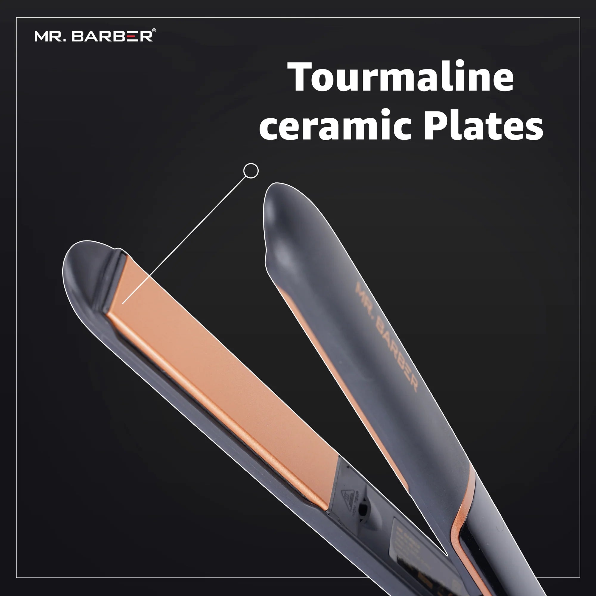 Mr. Barber Ultra Straits Pro Hair Straightener With Anti-Static Technology & Flat Ceramic Iron (Black)