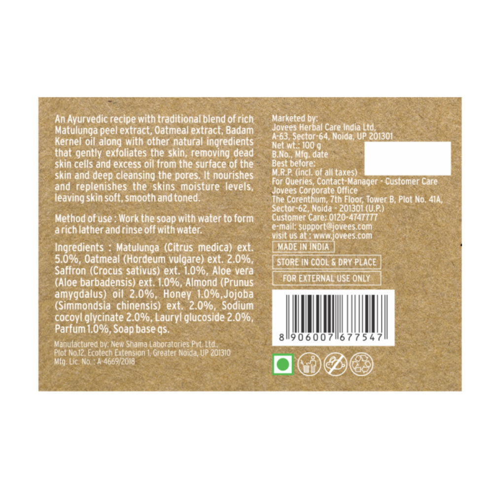 Jovees Orange Peel & Honey Exfoliating Daily Use Soap