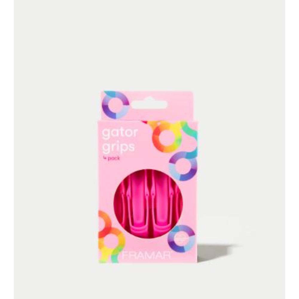 Framar - Gator Grip Clips - Pink Pack of 4