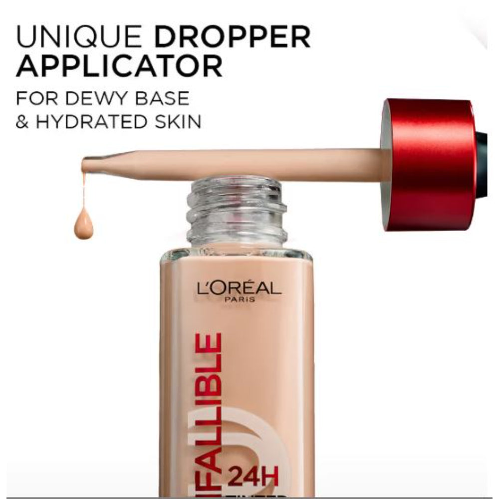 L’Oreal Paris Infallible 24H Tinted Serum Foundation, Lightweight, Dewy & Radiant (30 ml)