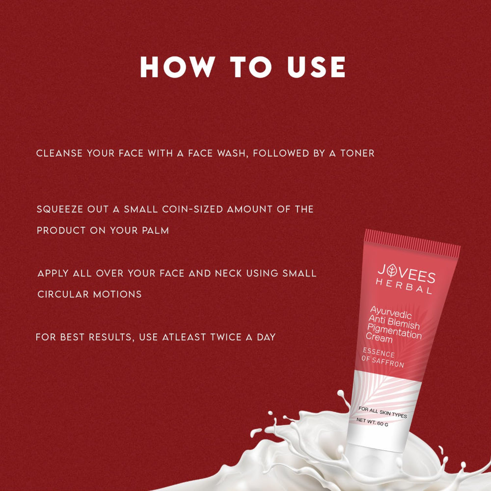 Jovees Anti Blemish Pigmentation Cream With The Essence Of Saffron