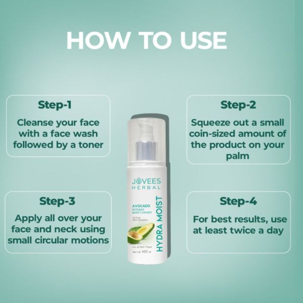 Jovees Avocado Intense Hydra Moisturiser | Lightweight and Non-Greasy