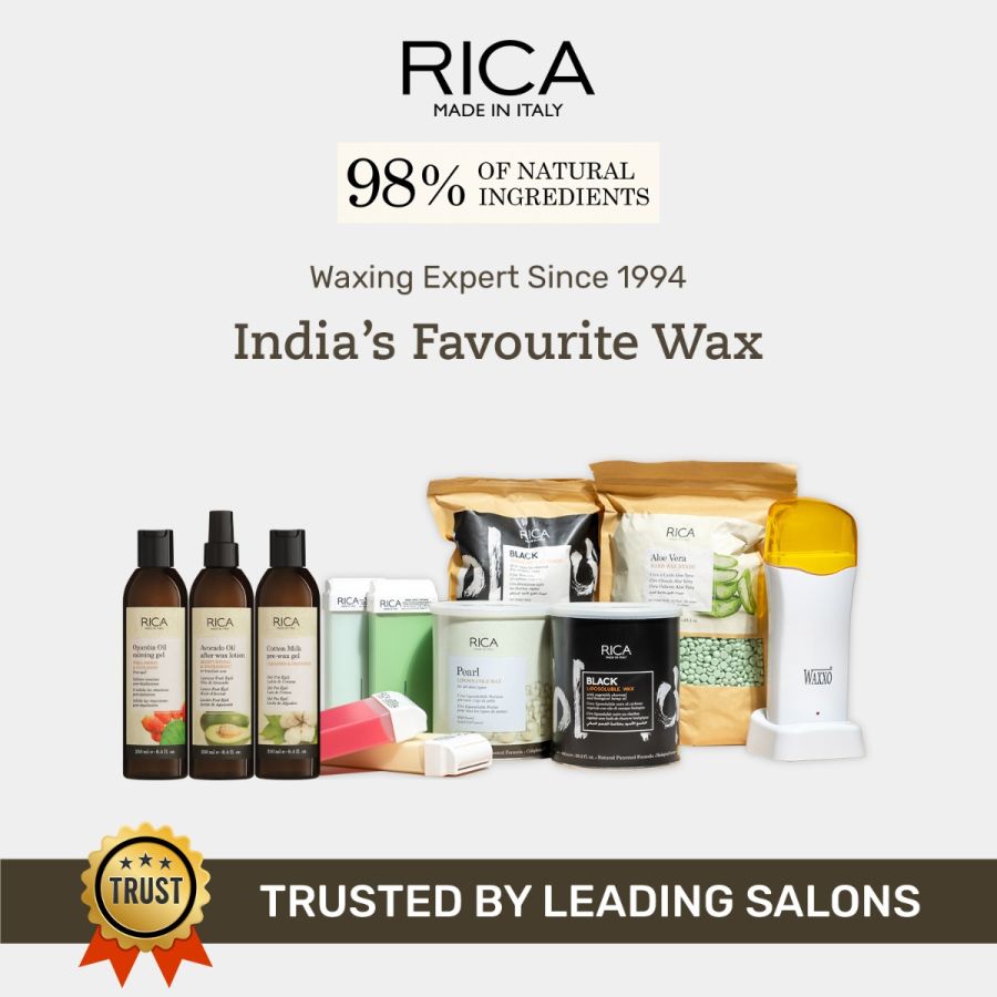 Rica Lemon After Wax Lotion | Post Waxing Cleansing for Normal Skin with Sun flower Oil, Jojoba Oil & Vitamin E - 250ml