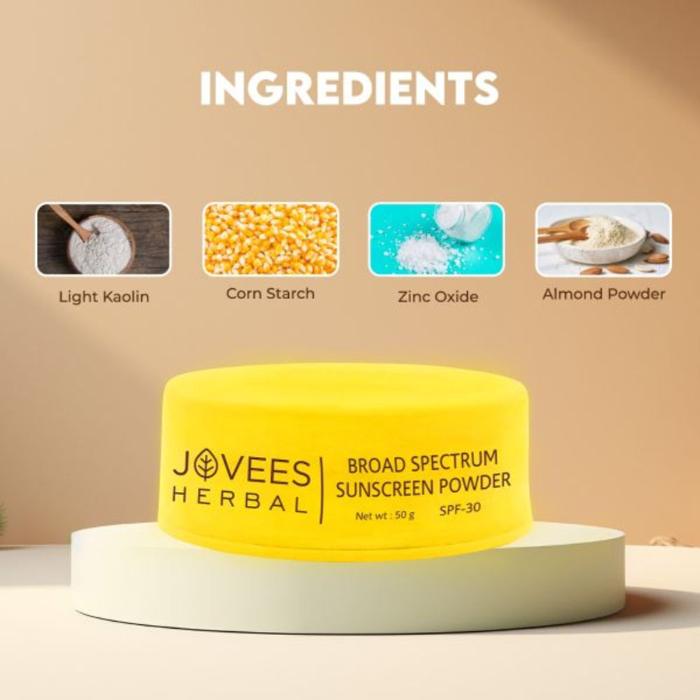 Jovees Broad Spectrum Sunscreen Powder | SPF 30 | Prevents Skin Damage 50 g