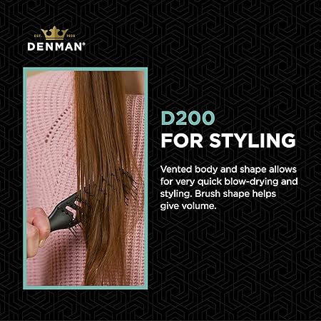 Denman Hyflex Vent Black D200