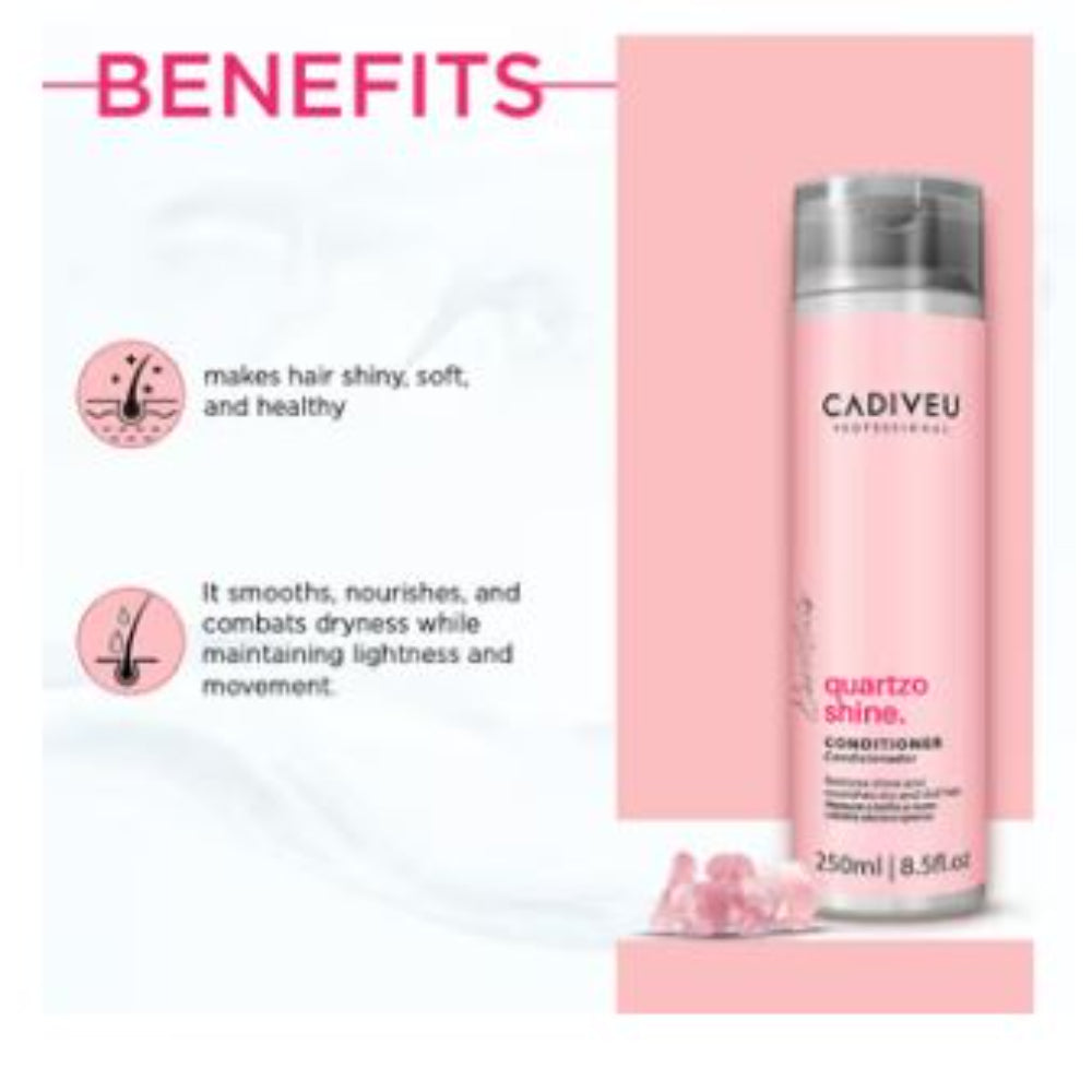 Cadiveu - Quartzo Shine Conditioner For Soft & Shiny Hair (250ml)