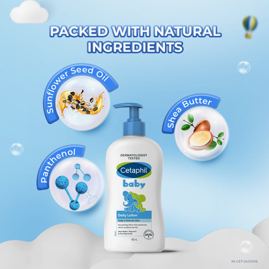 Cetaphil Baby Daily Lotion – Gentle 24-Hour Moisturization for Delicate Skin