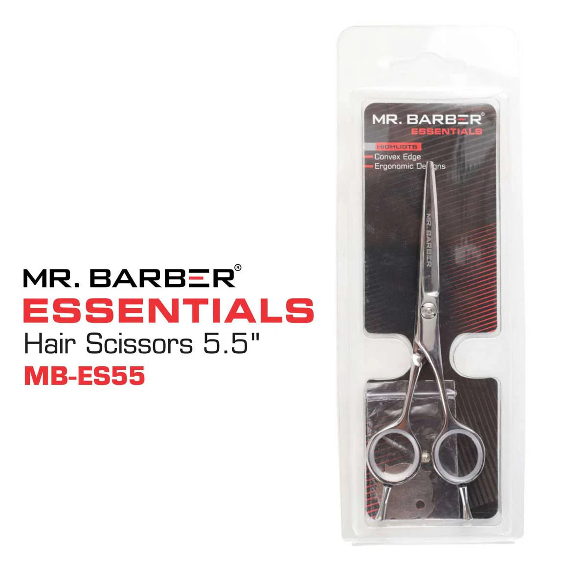 Mr. Barber Essentials Hair Scissors 5.5 Inch (14 cm) MB ES55 | Professional Precision Cutting Shears for Salon & Home Use