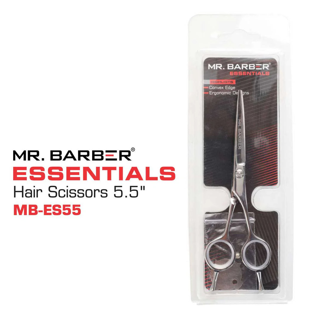 Mr. Barber Essentials Hair Scissors 5.5 Inch (14 cm) MB ES55 | Professional Precision Cutting Shears for Salon & Home Use