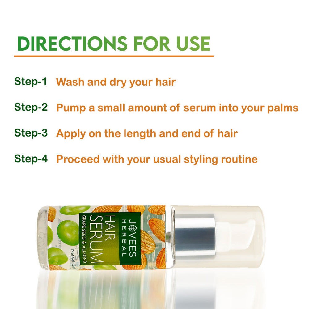 Jovees Hair Serum With Grape Seed & Almond Oil For Frizzy Hair 60 ML