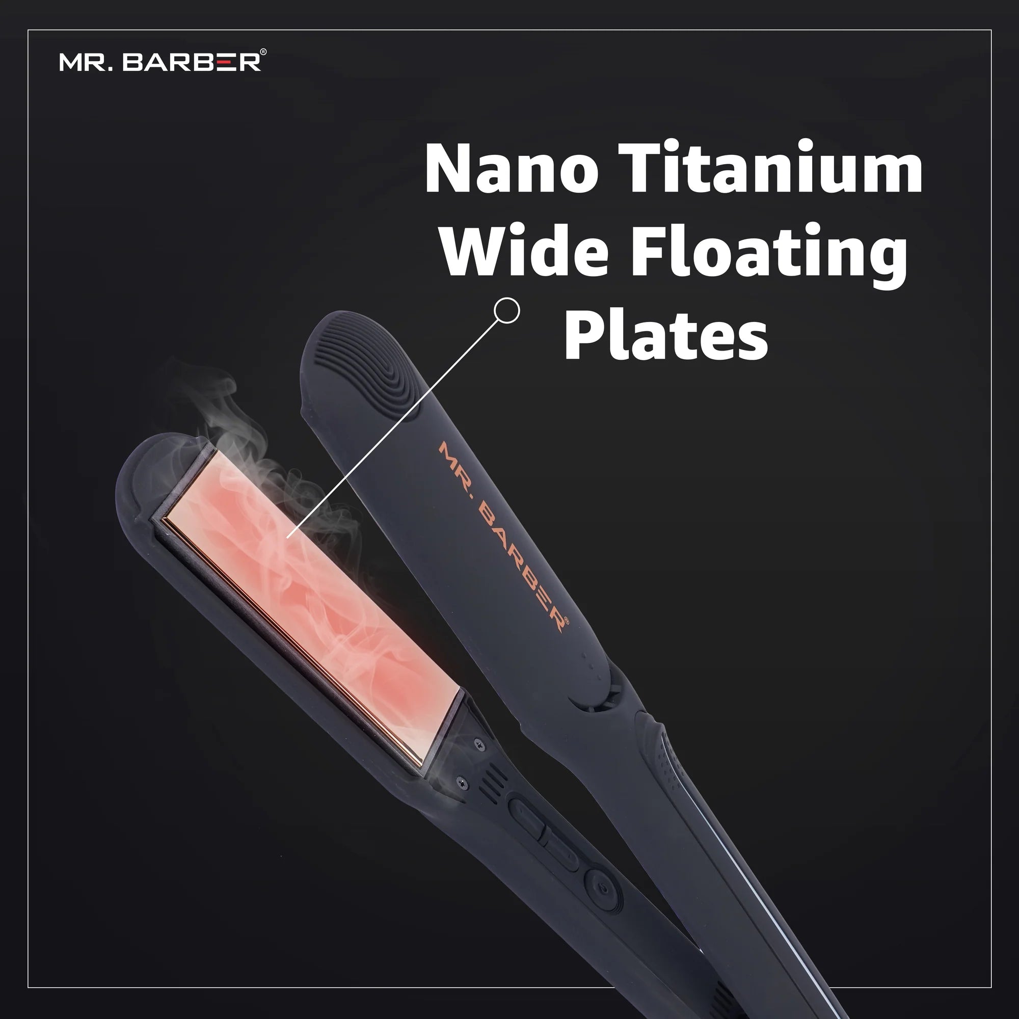 Mr. Barber Keratin Shine Pro Hair Straightener with Advanced Nano Titanium Technology & Fast Heating