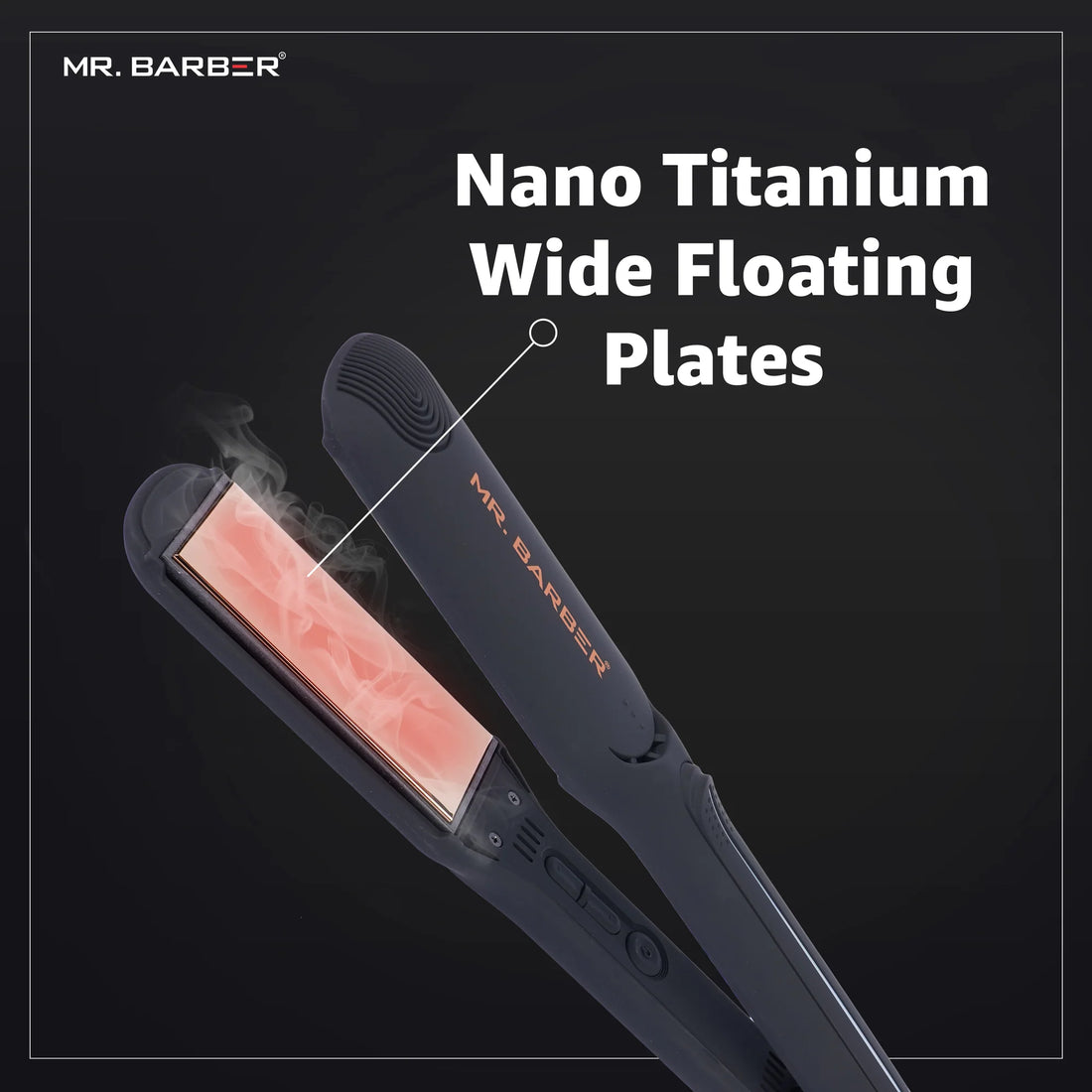 Mr. Barber Keratin Shine Pro Hair Straightener with Advanced Nano Titanium Technology & Fast Heating
