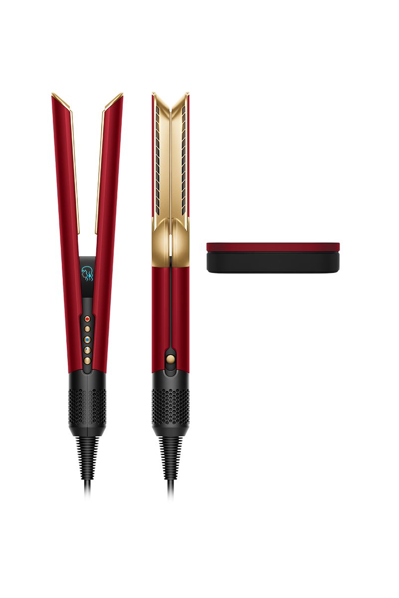 Dyson Airstrait™ dryer and straightener (Red velvet and gold)