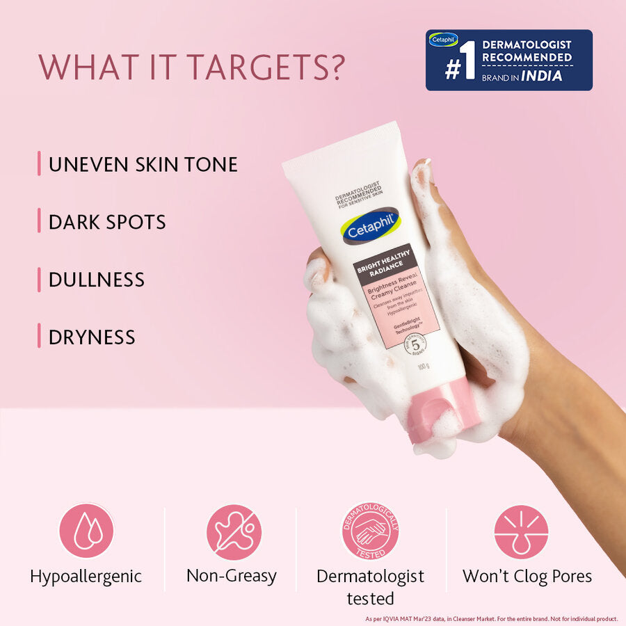 Cetaphil Brightness Reveal Creamy Cleanser – Radiant & Soft Skin