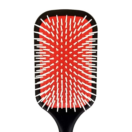 Denman Power Paddle Brush, Black & Red D38
