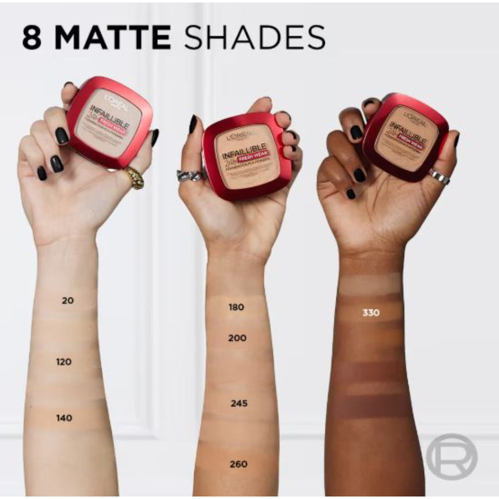 L'Oreal Paris Infallible 24H Fresh Wear Waterproof Powder Foundation (9g)