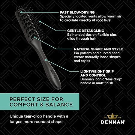 Denman Hyflex Vent Black D200