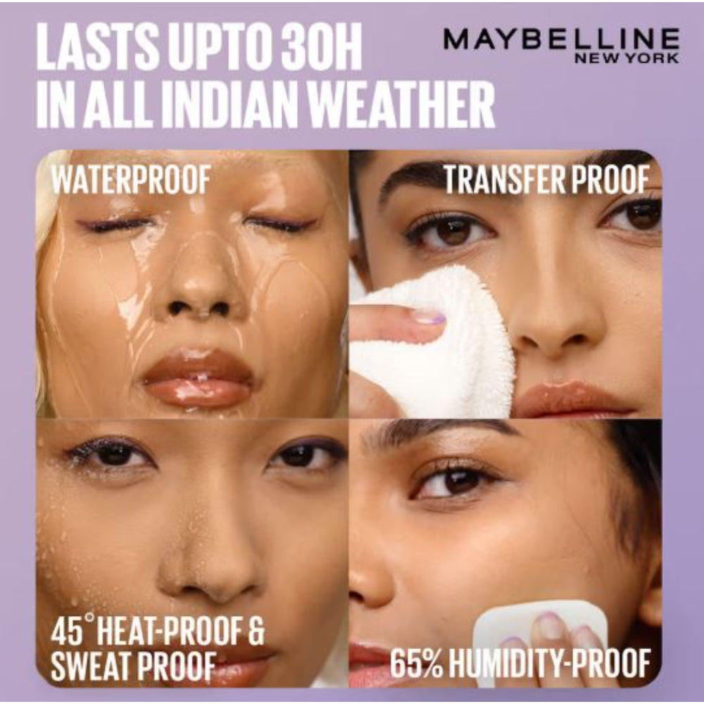 Maybelline New York Super Stay Flex Powder Foundation Compact-30H Full Cover-for Oily Skin (9g)