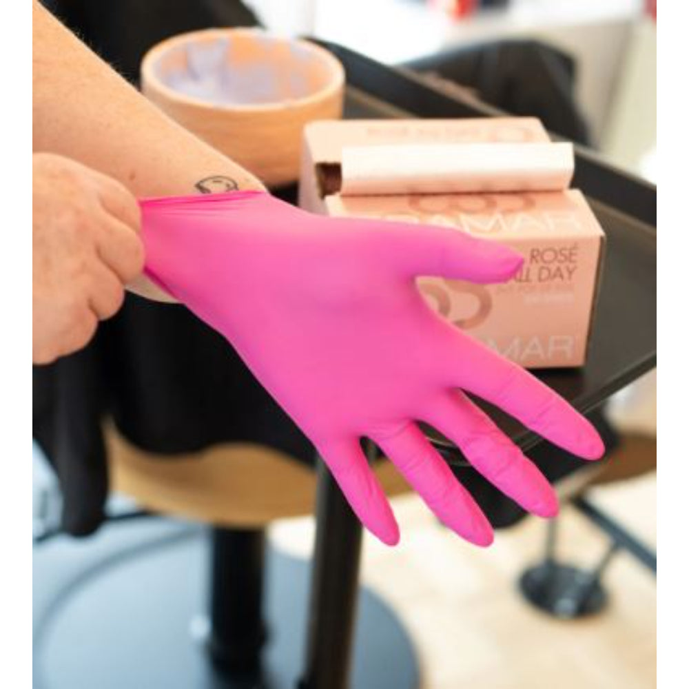 Framar - Pink Paws Nitrile Gloves - 100 count