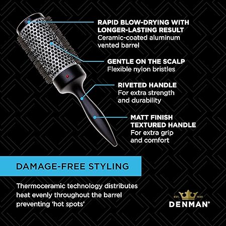 Denman Large Hot Curl, D 76 - 48mm