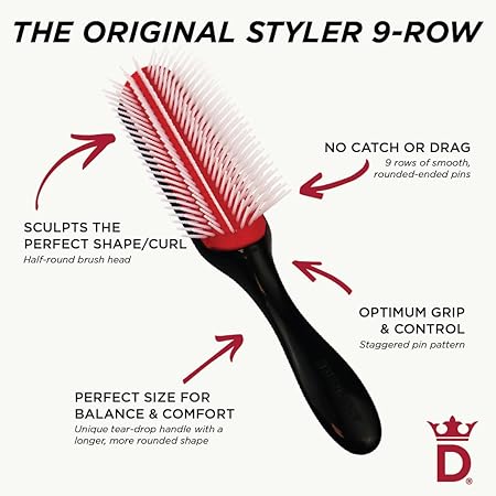 Denman Large Styling Brush, D4 - 9 Row