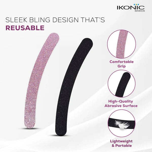 Ikonic Basics Bling Curved Nail Filer   IKB-185C