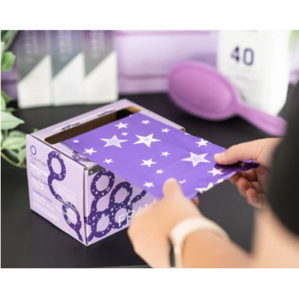 Framar - Playful Purple Stars - Smooth Roll Medium 1600 ft - choose your own length