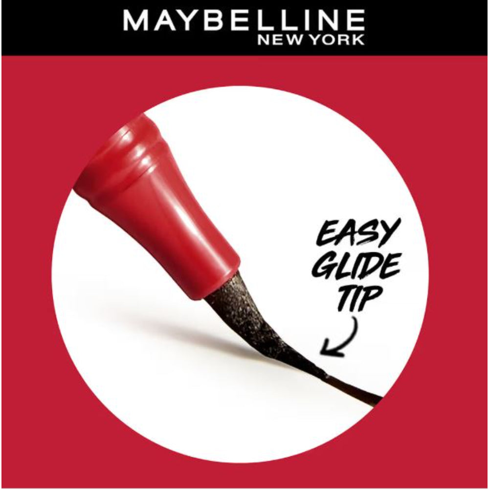 Maybelline New York High Impact Tattoo Pen Liner, Lasts Up To 48H - Black, Water & Smudge-proof (1g)