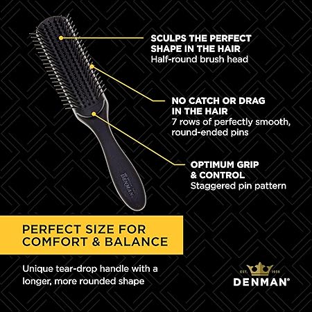 Denman Monsieur Brush, D3M - 7 Row