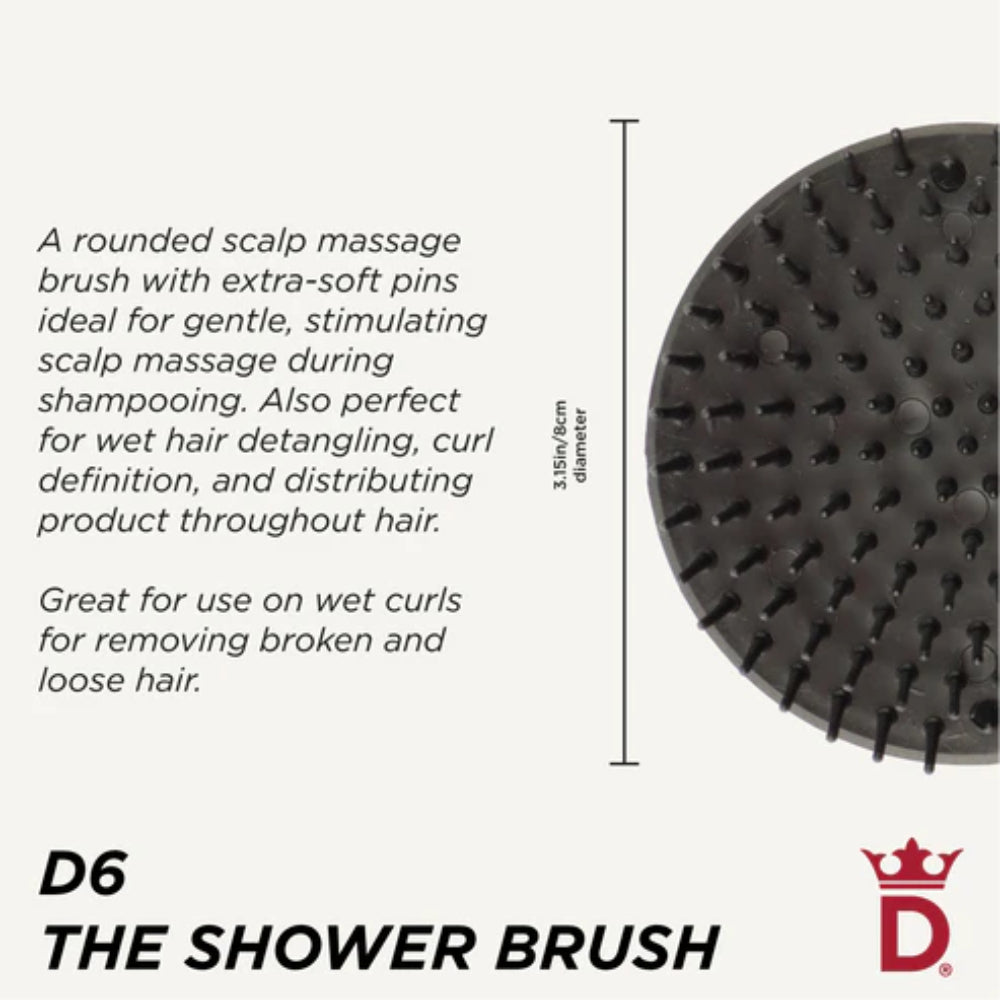 Denman shampoo massage brush D6 - Black