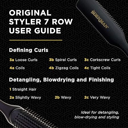 Denman Monsieur Brush, D3M - 7 Row