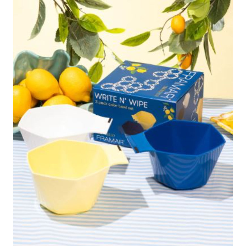Framar - Limoncello - Write N' Wipe Color Bowls Set of 3 Bowls