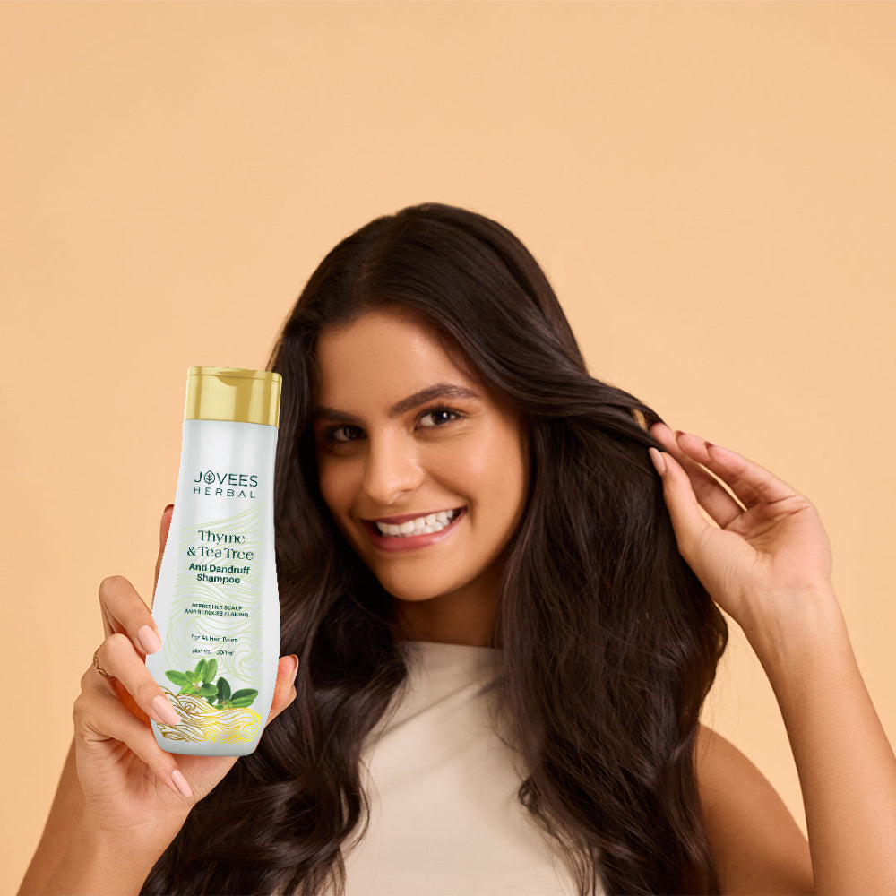 Jovees Thyme & Tea Tree Anti Dandruff Shampoo | All Hair Types