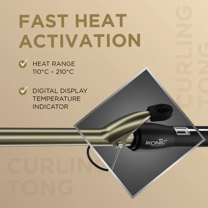 Ikonic Professional Curling Tong Hair Curler
