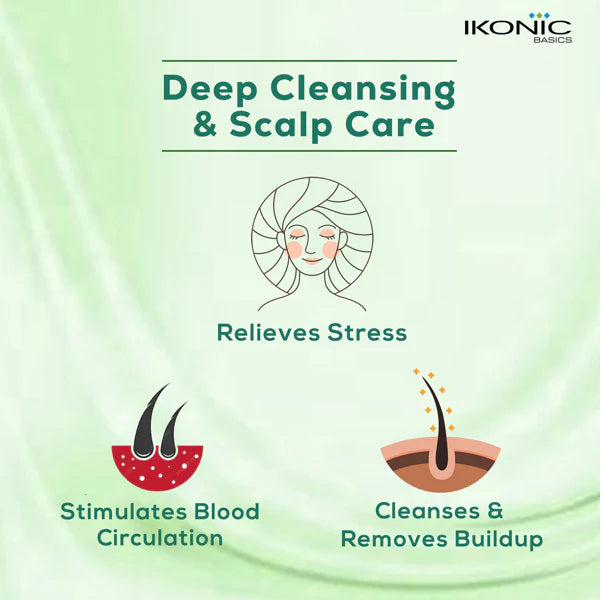 Ikonic Basics Scalp Massager & Shampoo Brush  IKB-053C