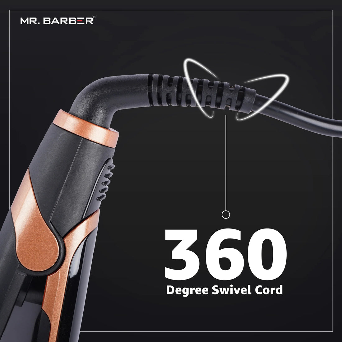 Mr. Barber Ultra Straits Pro Hair Straightener With Anti-Static Technology & Flat Ceramic Iron (Black)